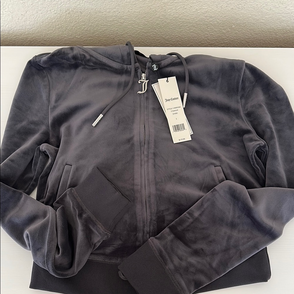 Juicy Couture OG Big Bling Velour Hoodie